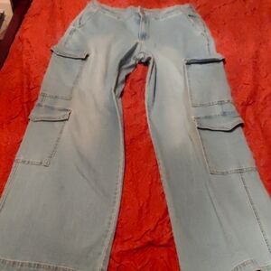 Women's cargo style jeans